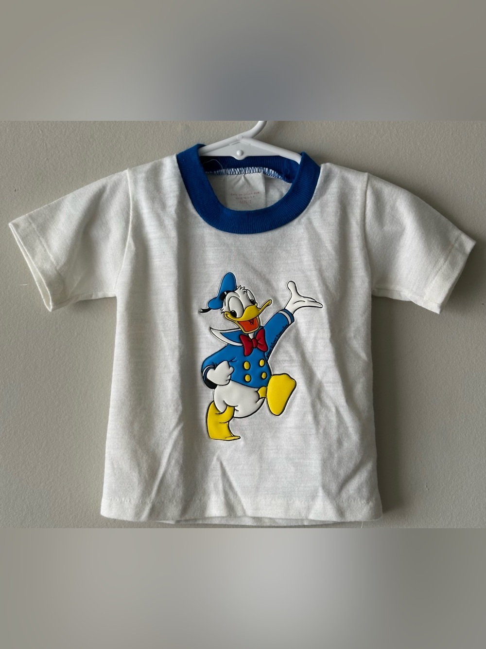 ShirTees WaltDisneyProductions infant size 1 DonaldDuck appliqué vintage t shirt
